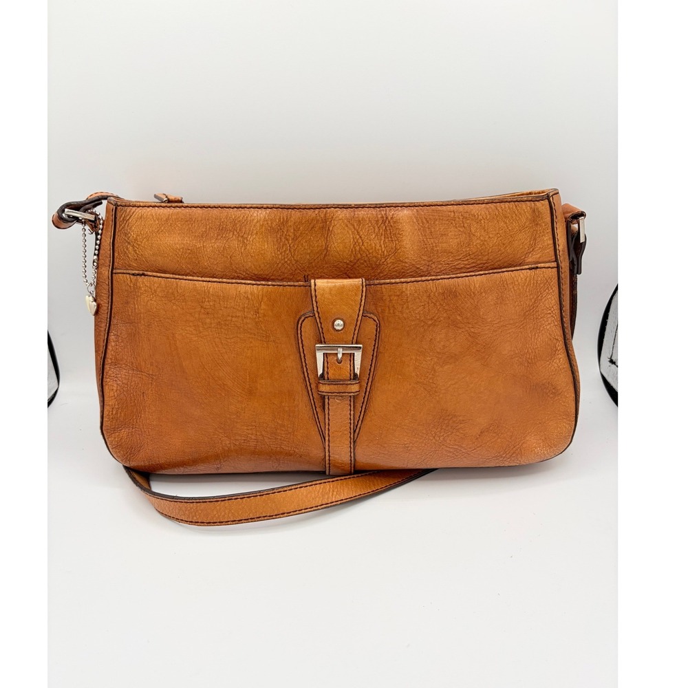 Etienne Aigner Vintage‎ 90s Crossbody Purse Bag Small Classic Brown Leather Y2K